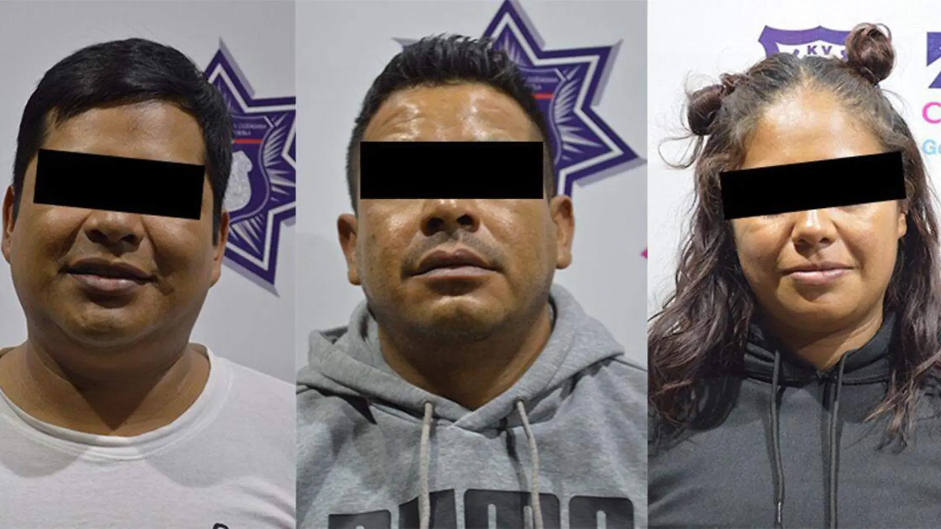 Dos hombres y una mujer, presuntamente identificados como miembros de la banda de 'El Perro'